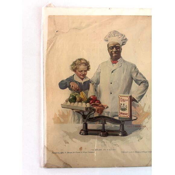 1923 Original Antique Magazine Ad | Cream of Wheat | “A Study in Values” - Picture 2 of 7